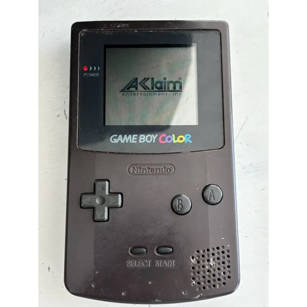 Game Boy Color CGB-001 Black Purple Back Working & Batman Forever Read